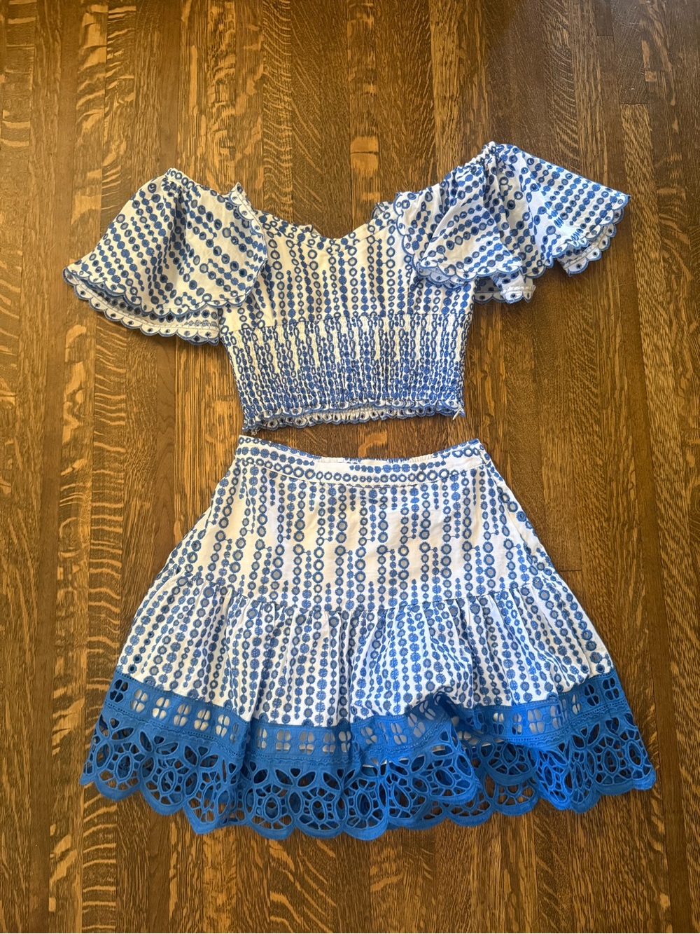 CHARO RUIZ IBIZA Blue Matching Set- size small